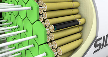 A technical illustration showing a close up on reverse osmosis membranes inside The Barrel 